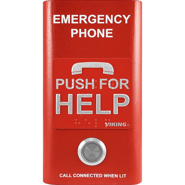 Viking E - 1600 - RD - IPEWP Compact VoIP Emergency Phone with Enhanced Weather Protection – Red (ADA Compliant) E-1600-RD-IPEWP - The Telecom Spot