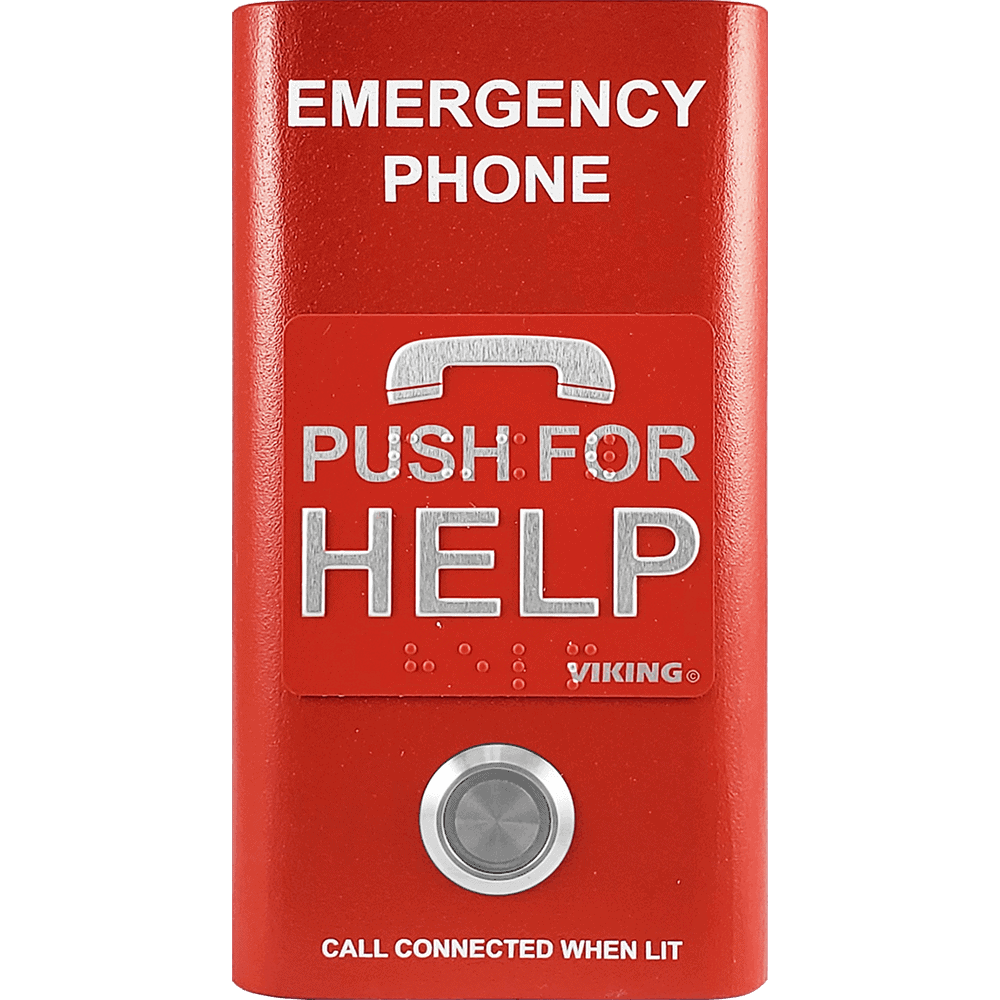 Viking E - 1600 - RDA Compact Red ADA Compliant Emergency Phone with Built - in Dialer and Voice Announcer – Handsfree for Elevators & Public Areas E-1600-RDA - The Telecom Spot