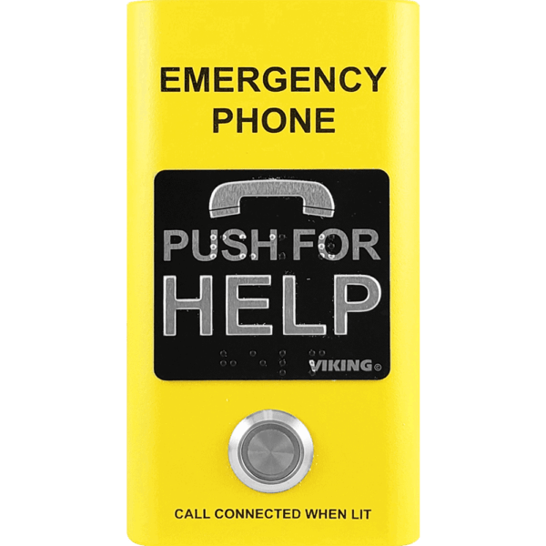 Viking E - 1600 - YL - IPEWP Compact ADA Compliant VoIP Emergency Phone – Yellow with Enhanced Weather Protection E-1600-YL-IPEWP - The Telecom Spot