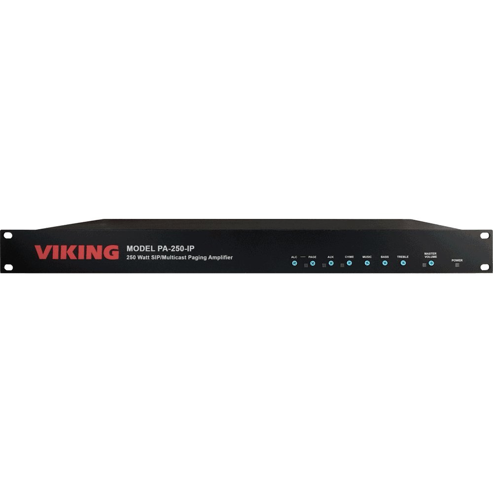 Viking Electronics 250 Watt 70V SIP/Multicast Paging Amplifier PA-250-IP - The Telecom Spot