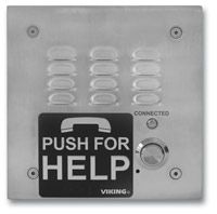 Viking Electronics ADA Compliant Stainless Steel Emergency Phone with Dialer and Voice Announcer with Enhanced Weather Protection (EWP) E-1600-30A-EWP - The Telecom Spot