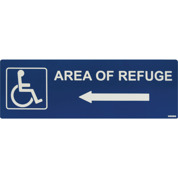 Viking Electronics ARS - DLB100 Area of Refuge Sign Left Arrow ARS-DLB100 - The Telecom Spot