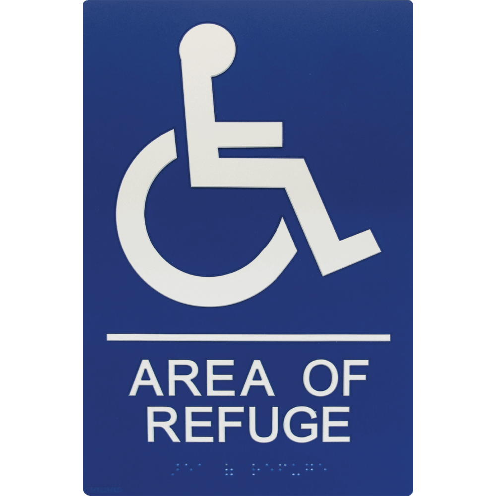Viking Electronics ARS - TB100 Area of Refuge Sign, Tactile Braille and Raised Letters ARS-TB100 - The Telecom Spot