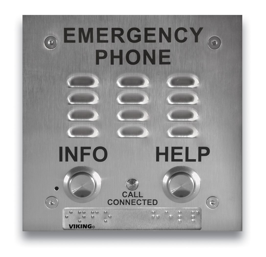Viking Electronics E-1600-20A Stainless Steel Emergency Phone E-1600-20A - The Telecom Spot