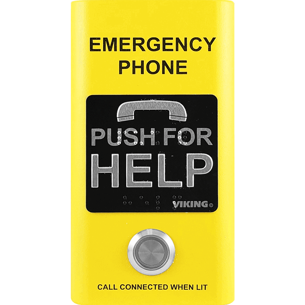 Viking Electronics E - 1600 - YL - IP Compact ADA Compliant VoIP Emergency Phone Yellow E-1600-YL-IP - The Telecom Spot