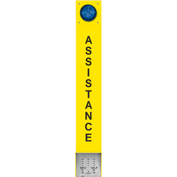 Viking Electronics E - 1600AST2IPEWP VoIP Two - Button Yellow Assistance Tower Phone with High Power LED Strobe EWP E-1600AST2IPEWP - The Telecom Spot