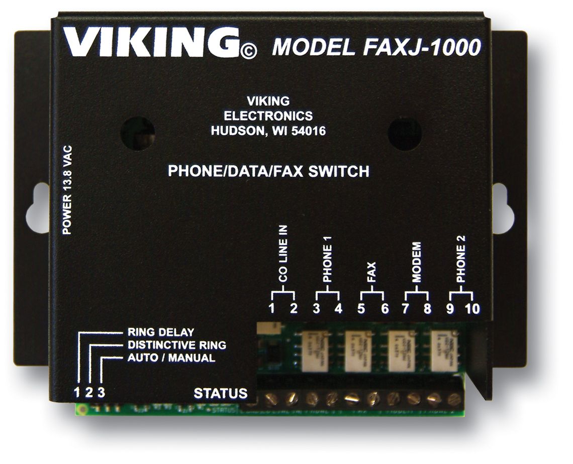 Viking Electronics FaxJack Phone/Fax Switch FAXJ-1000 - The Telecom Spot