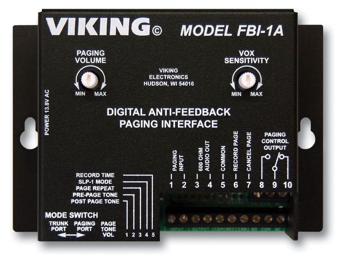Fbi Interface Viking FBI-1A Digital Anti-Feedback Paging Interface – Advanced