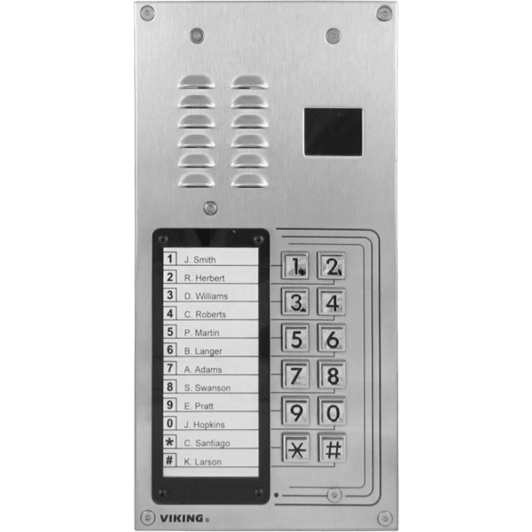 Viking Electronics K - 1270 - IP - EWP VoIP Door Phone System with Built - In Directory 12 Button Auto Dialer & Proximity Card Reader EWP K-1270-IP-EWP - The Telecom Spot