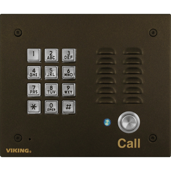Viking Electronics K - 1700 - BN - IPEWP VoIP Oil Rubbed Bronze Vandal Resistant Door Phone with Keypad and Entry System EWP K-1700-BN-IPEWP - The Telecom Spot