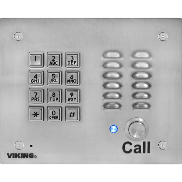 Viking Electronics K - 1700 - IP VoIP Stainless Steel Vandal Resistant Door Phone with Keypad and Entry System K-1700-IP - The Telecom Spot