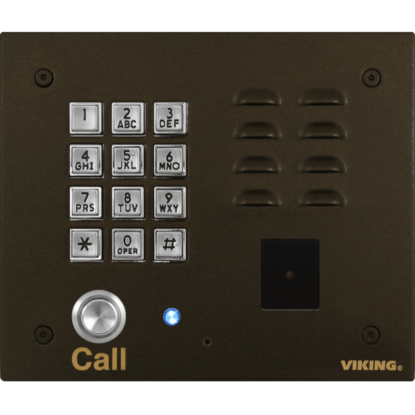 Viking Electronics K - 1770 - 3 - BN Oil Rubbed Bronze Vandal Resistant Door Phone with Keypad and Proximity Card Reader K-1770-3-BN - The Telecom Spot