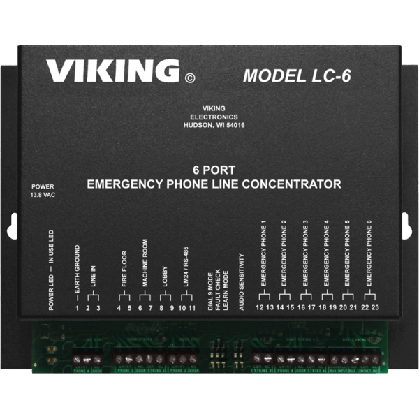 Viking Electronics LC - 6 6 Line Concentrator for Emergency Phones LC-6 - The Telecom Spot