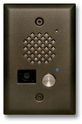 Viking Electronics Oil Rubbed Bronze Entry Phone with Color Video Camera Auto Disconnect and Blue LED E-50-BN - The Telecom Spot