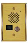 Viking Electronics Polished Brass Entry Phone with Color Video Camera Auto Disconnect Blue LED E-50-PB - The Telecom Spot