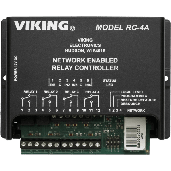 Viking Electronics RC - 4A Network Enabled 4 Relay Controller RC-4A - The Telecom Spot