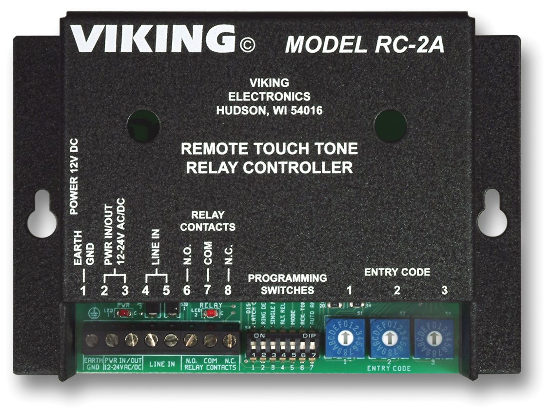Viking Electronics Remote Touch Tone Controller with 1 Normally Open or Normally Closed Relay Contact RC-2A - The Telecom Spot