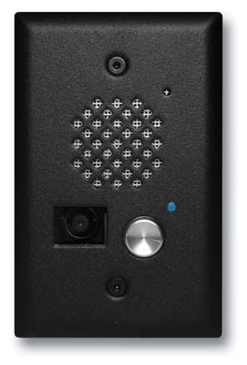 Viking Electronics Textured Black Entry Phone with Color Video Camera Auto Disconnect Blue LED E-50-BK - The Telecom Spot