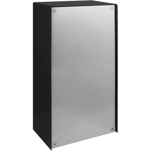 Viking Electronics VE - 5X10 - PNL - NR Black Surface Mount Box with Blank Aluminum Panel No Rain Guard VE-5X10-PNL-NR - The Telecom Spot