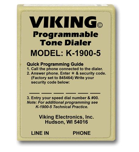 Viking Electronics Viking Hot Dialer with Touch Tone K-1900-5 - The Telecom Spot