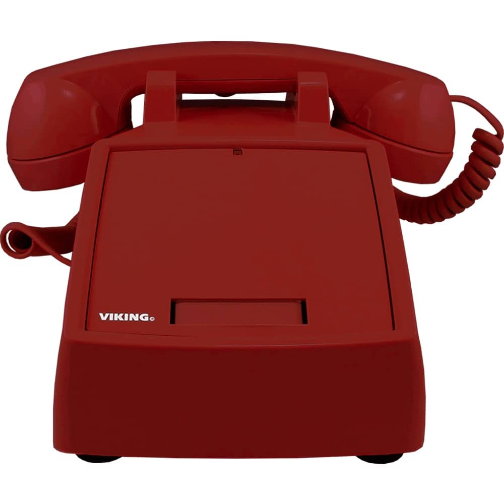 Viking Electronics VoIP Deskphone w/Autodialer (Red) K-1900D-IP-RED - The Telecom Spot