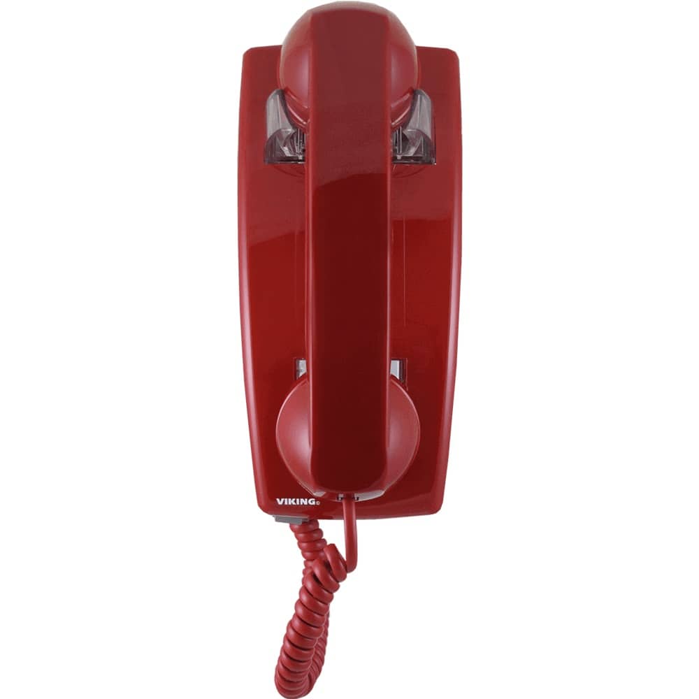 Viking Electronics VoIP Wall Phone w/Autodialer (Red) K-1900W-IP-RED - The Telecom Spot