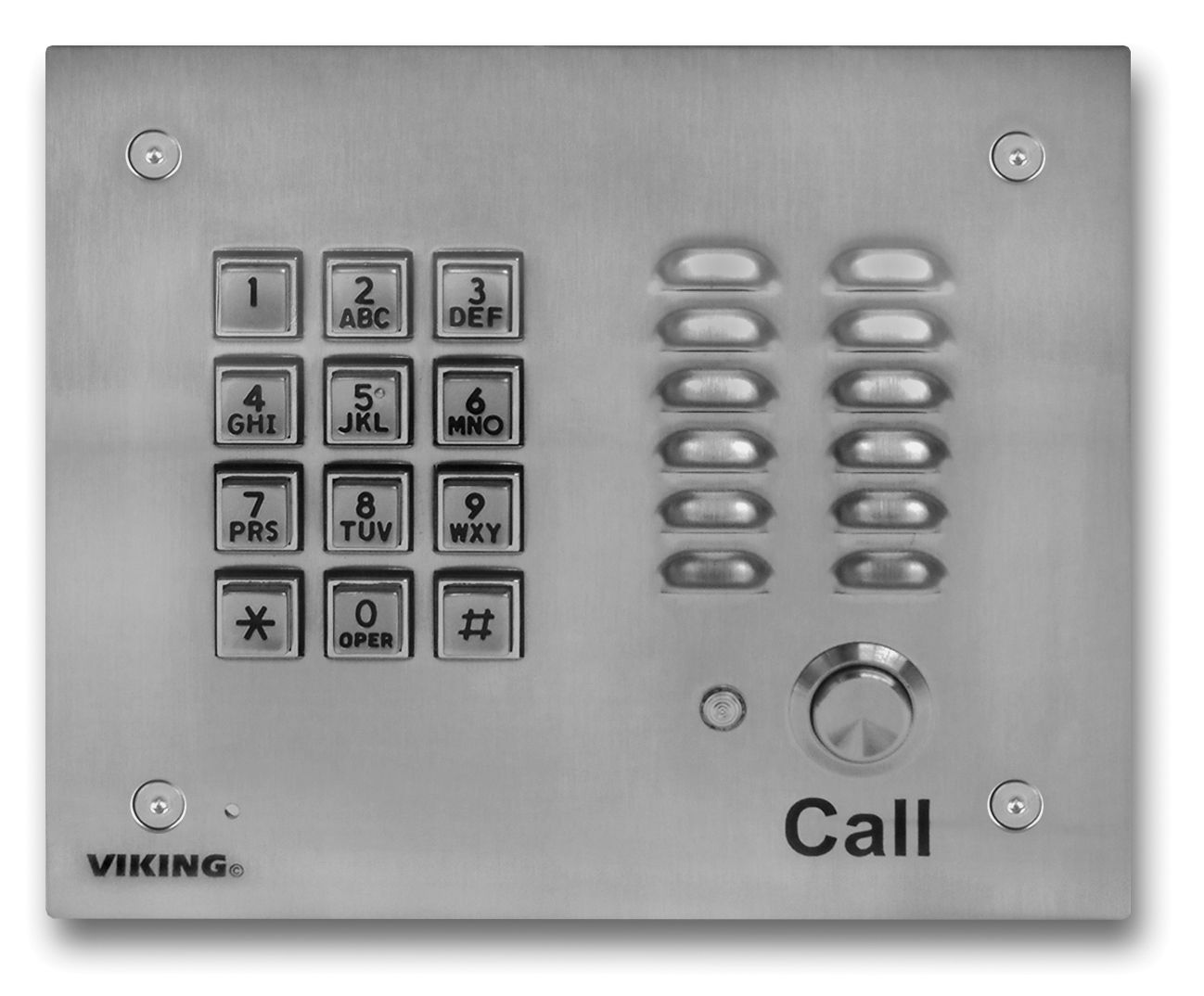 Viking K-1700-3 Stainless Handsfree Phone w/ Key Pad K-1700-3 - The Telecom Spot