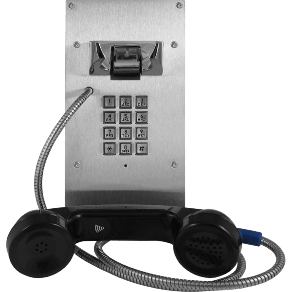 Viking K - 1900 - 8 - EWP Steel Hot - Line Panel Phone with Armored Cable & Enhanced Weather Protection (EWP) K-1900-8-EWP - The Telecom Spot