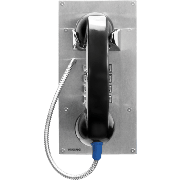 Viking K - 1900 - 812L - EWP Hot - Line Panel Phone with 12" Armored Cable, Lanyard, Keypad & Enhanced Weather Protection K-1900-812L-EWP - The Telecom Spot