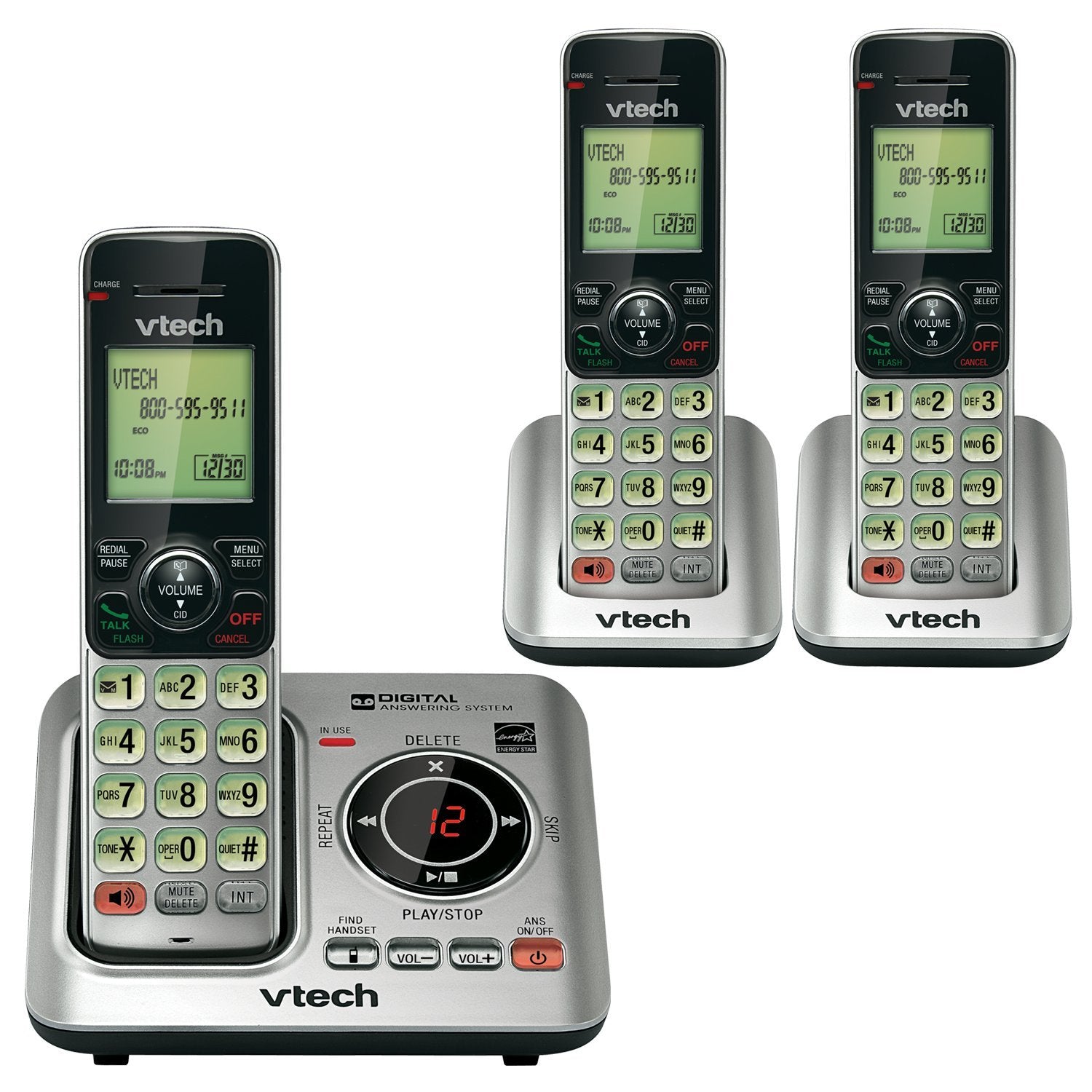 Vtech 3-handset cordless CID/ITAD CS6629-3 - The Telecom Spot