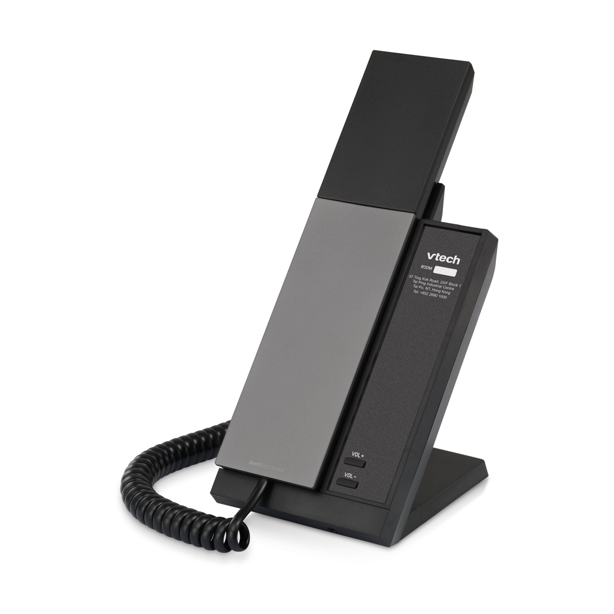 VTech Hospitality NG - A3100 Gunmetal & Black NG Analog 1 - Line Corded Lobby Phone (80 - H0J4 - 55 - 000) 80-H0J4-55-000 - The Telecom Spot