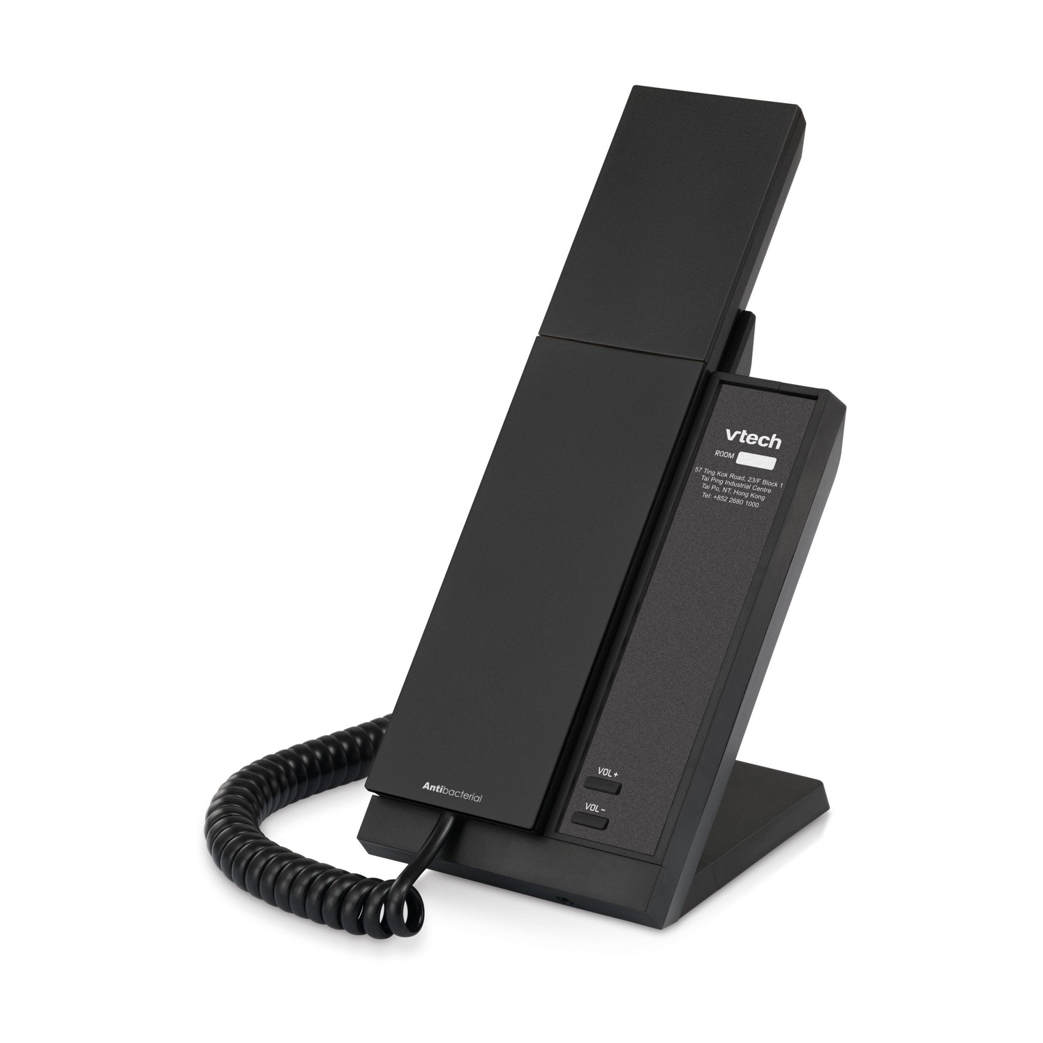 VTech Hospitality NG - A3100 Matte Black NG Analog 1 - Line Corded Lobby Phone (80 - H0J4 - 14 - 000) 80-H0J4-14-000 - The Telecom Spot