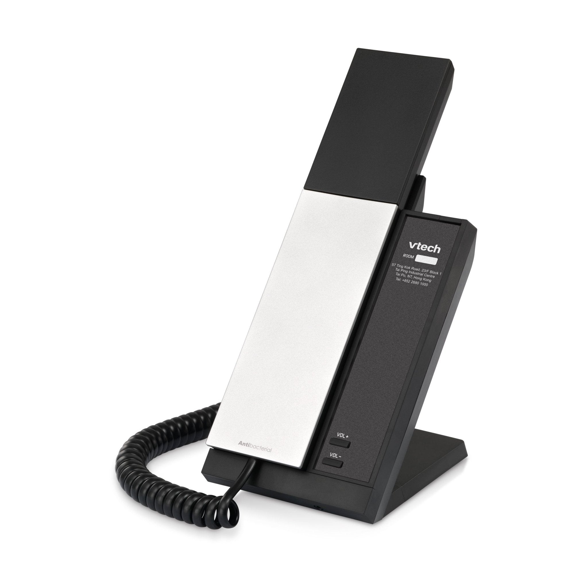 VTech Hospitality NG - A3100 Silver & Black NG Analog 1 - Line Corded Lobby Phone (80 - H0J4 - 04 - 000) 80-H0J4-04-000 - The Telecom Spot
