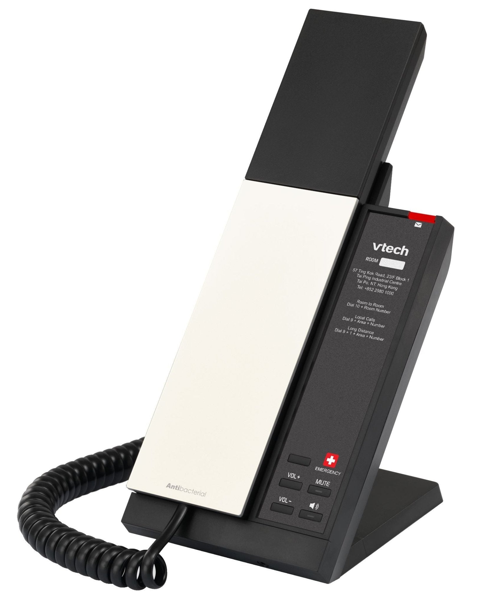 VTech Hospitality NG - S3212 Pearl & Black NG SIP 1 - Line Corded Phone (80 - H0GM - 08 - 000) 80-H0GM-08-000 - The Telecom Spot