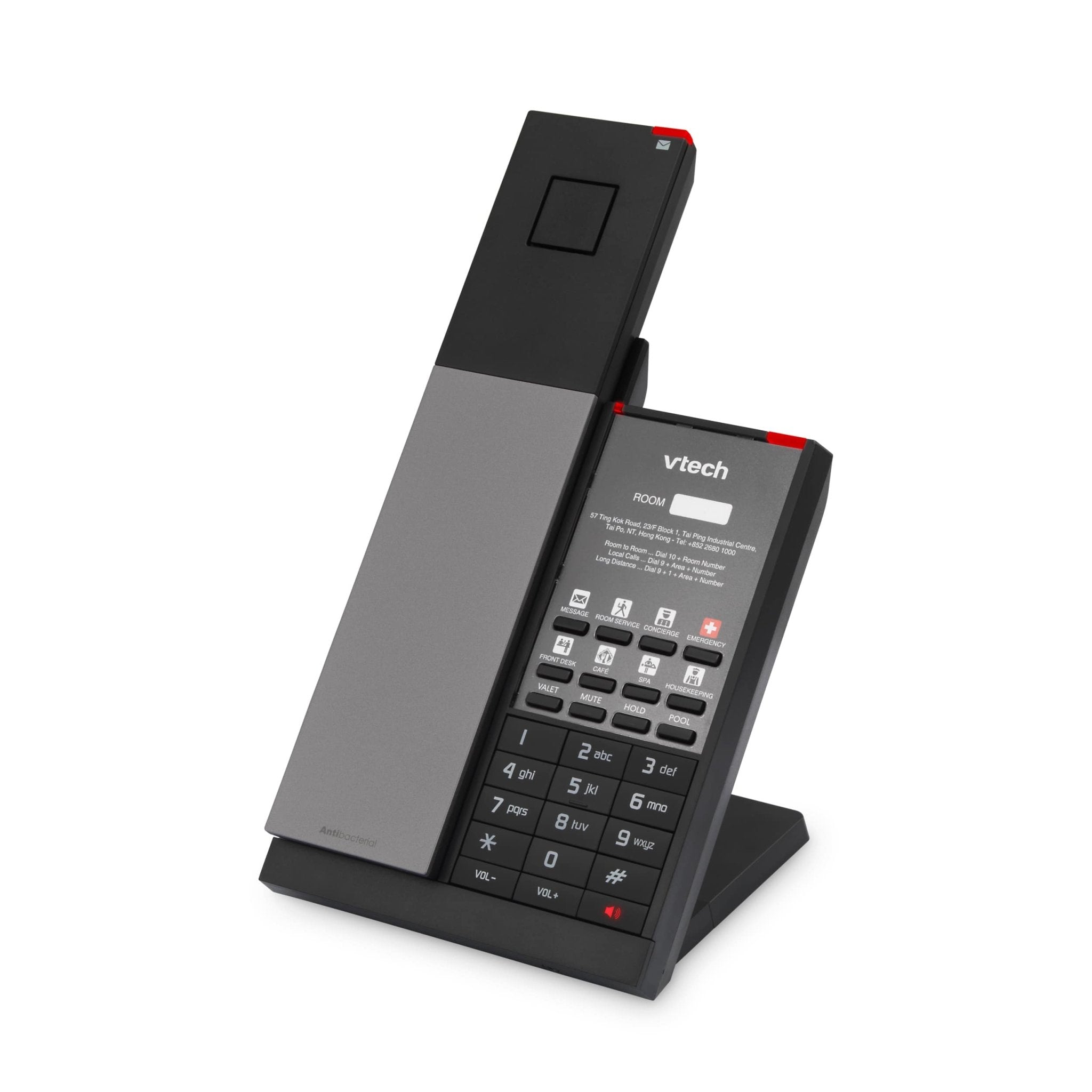 VTech Hospitality NG - S3411 Gunmetal & Black NG SIP 1 - Line Corded Phone (80 - H0G9 - 50 - 000) 80-H0G9-50-000 - The Telecom Spot
