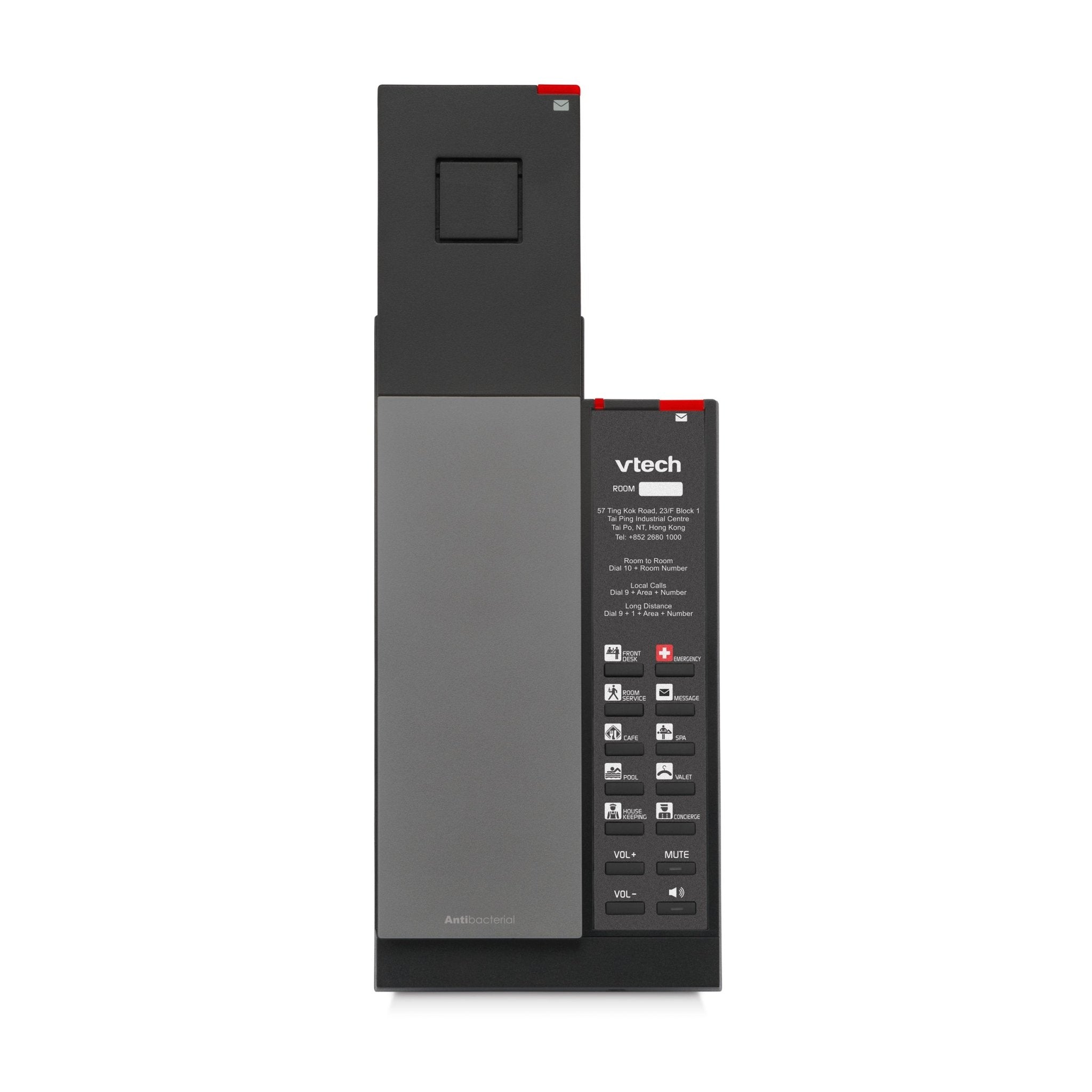 VTech Hospitality NG - S3412 Gunmetal & Black NG SIP 1 - Line Corded Phone (80 - H0GU - 50 - 000) 80-H0GU-50-000 - The Telecom Spot