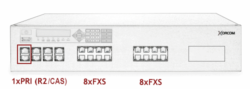 Xorcom XE2049 Asterisk PBX: 1 E1/T1 + 16 FXS XE2049 - The Telecom Spot