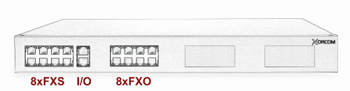 Xorcom XR1-04 Asterisk PBX: 8 FXS + 8 FXO + I/O XR1-04 - The Telecom Spot