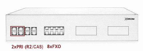 Xorcom XR3075 Asterisk PBX: 2 E1/T1 + 8 FXO XR3075 - The Telecom Spot