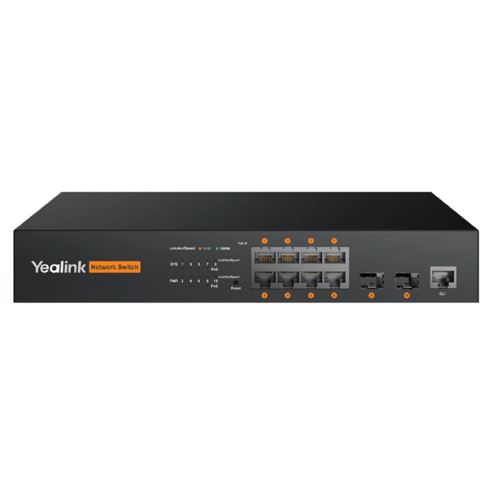 Yealink RCH80 8 - Port PoE L2+ Managed AV Switch (1303227) RCH80 - The Telecom Spot