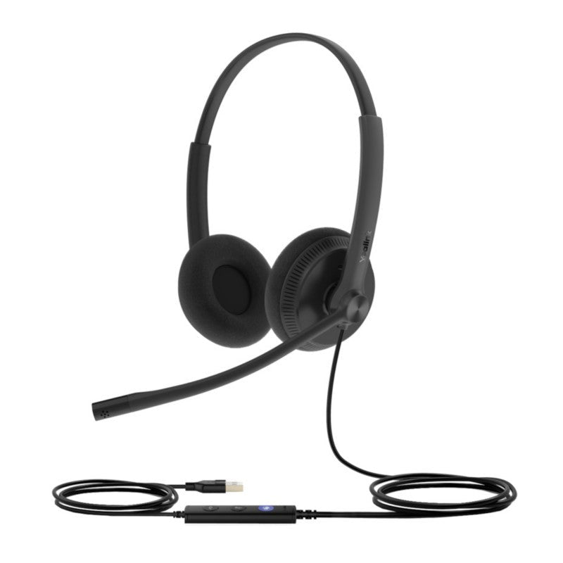 Yealink UH34 Lite Corded USB Headset UH34-LITE-DUAL-UC - The Telecom Spot
