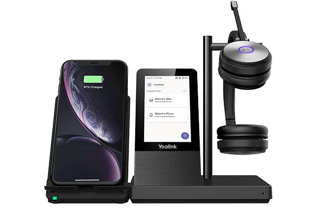 Yealink WH66 DECT Wireless Headset & WHC60 Charger WorkStation Bundle - Dual Teams WH66-DUAL-TEAMS-WHC60-BUNDLE - The Telecom Spot